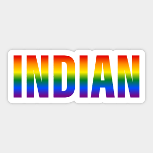 Rainbow Indian LGBTQ Pride Sticker